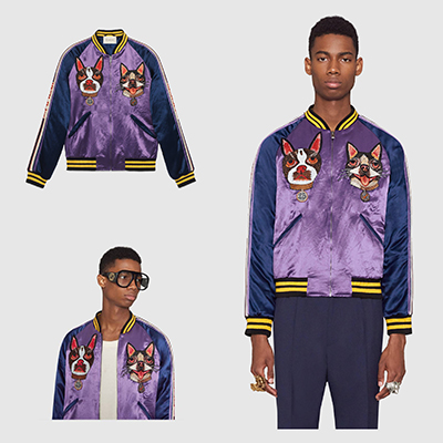 Gucci Men's bomber with Bosco and Orso